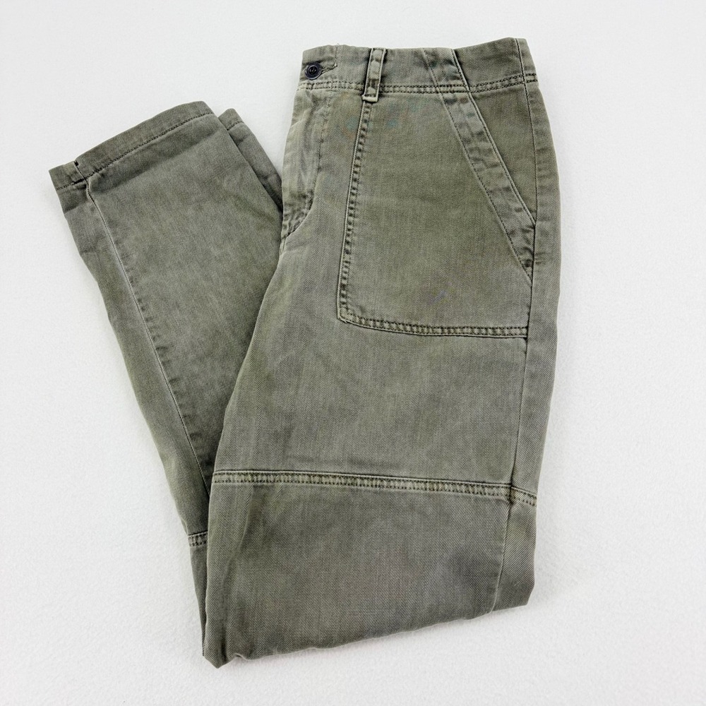 Bella Dahl Utility Pants Women 29 Olive Green Paneled Excellent